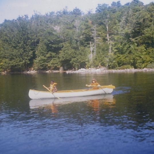 sc000248a102.jpg - Mark Baily and Herbie Lee Canoing on Cranberry Lake.