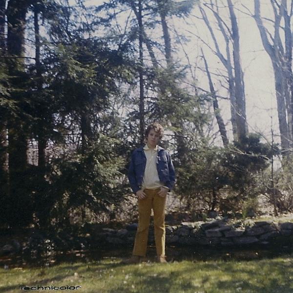sc000d2da6.jpg - Jeff Henderson, friend of Dan, standing in front of Dad's pond.